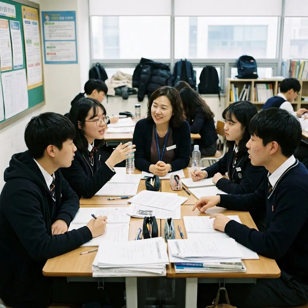 논술 맞춤 교육 장면